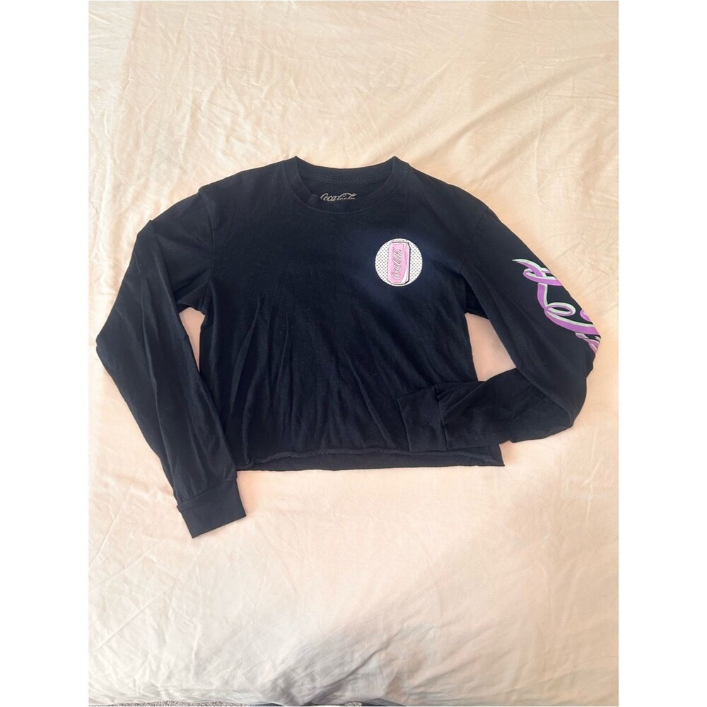 Coca-Cola vintage retro black graphic tee size small